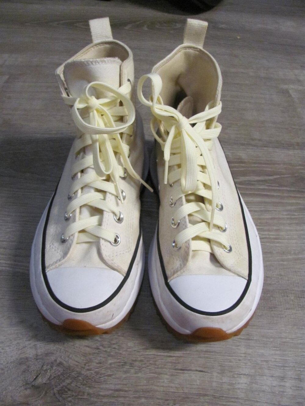 Off White Converse Run Star Hike Hi Tops Size 7 Men's 8.5 Women Platform Sneaker